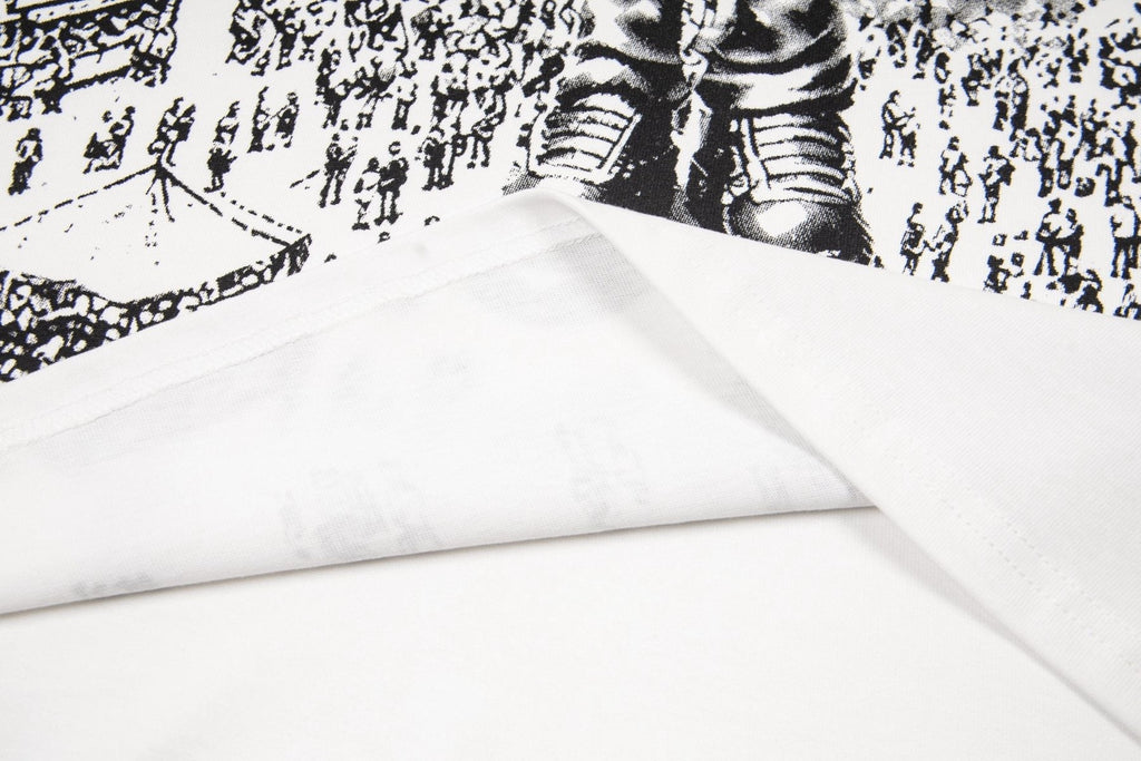ASAALL White Black Front Graphic T-Shirt