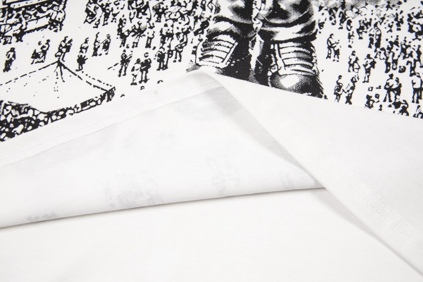 ASAALL White Black Front Graphic T-Shirt