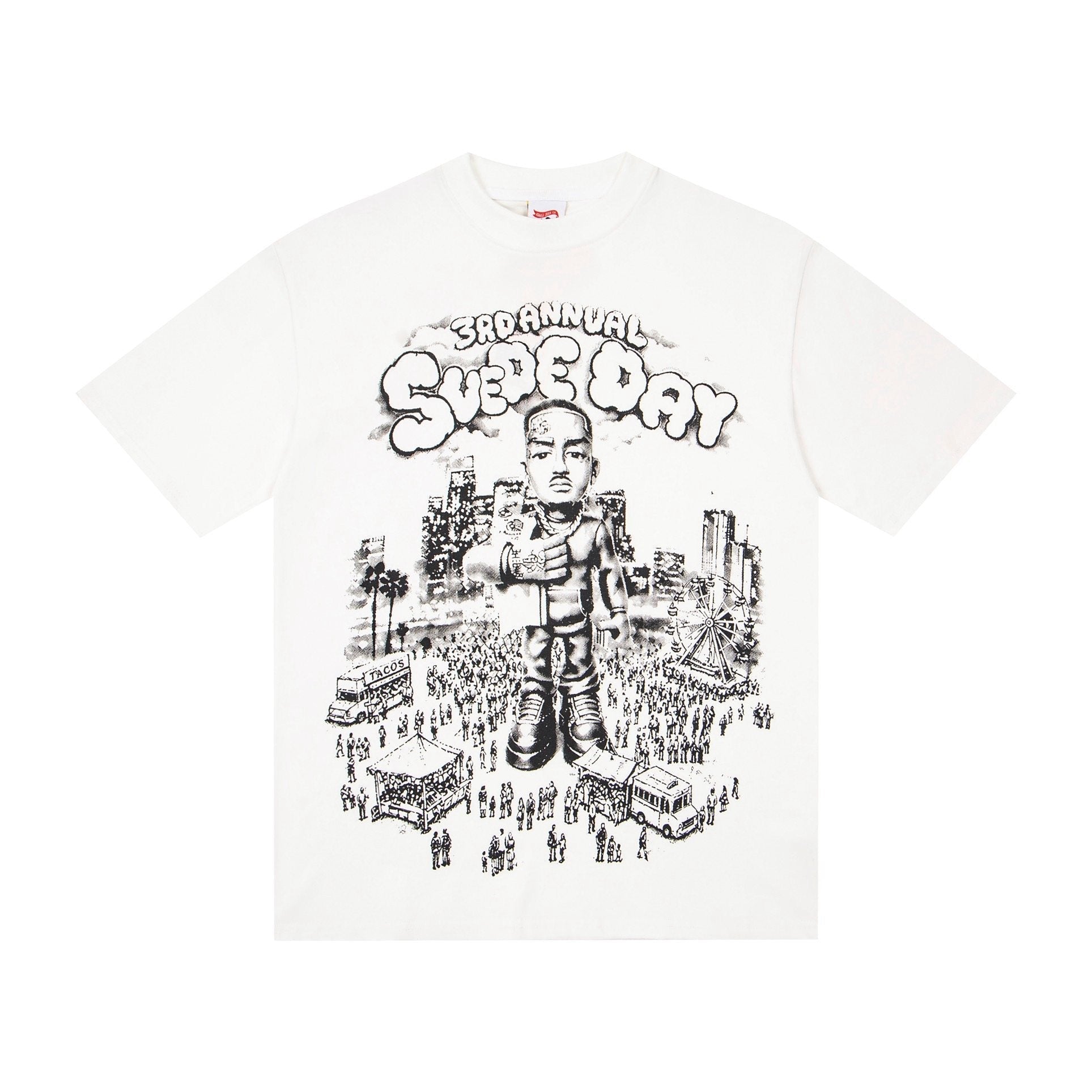 ASAALL White Black Front Graphic T-Shirt