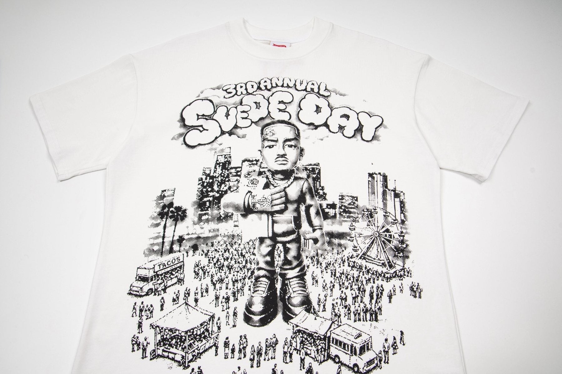ASAALL White Black Front Graphic T-Shirt