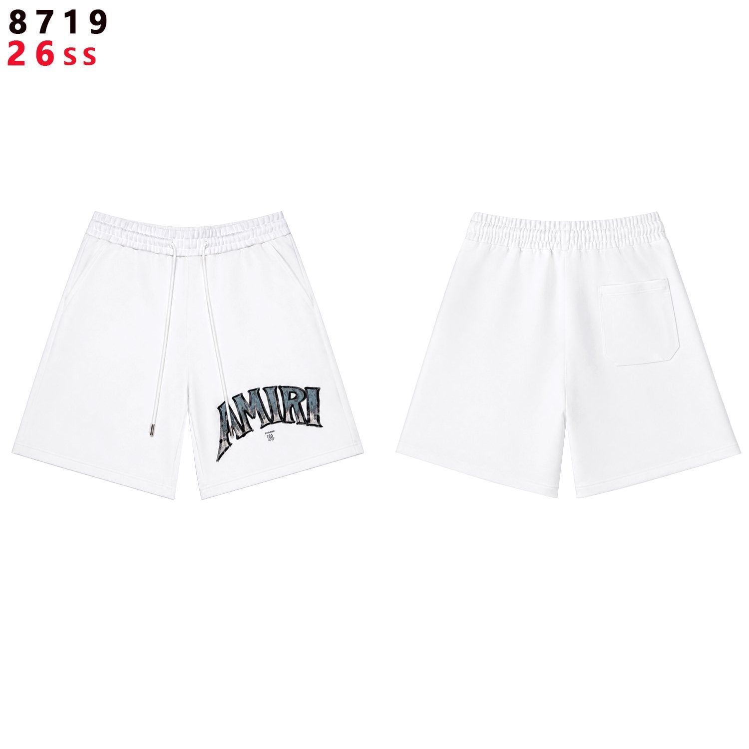 AMIRI Metallic Letter Graphic T-Shirt & Shorts Set