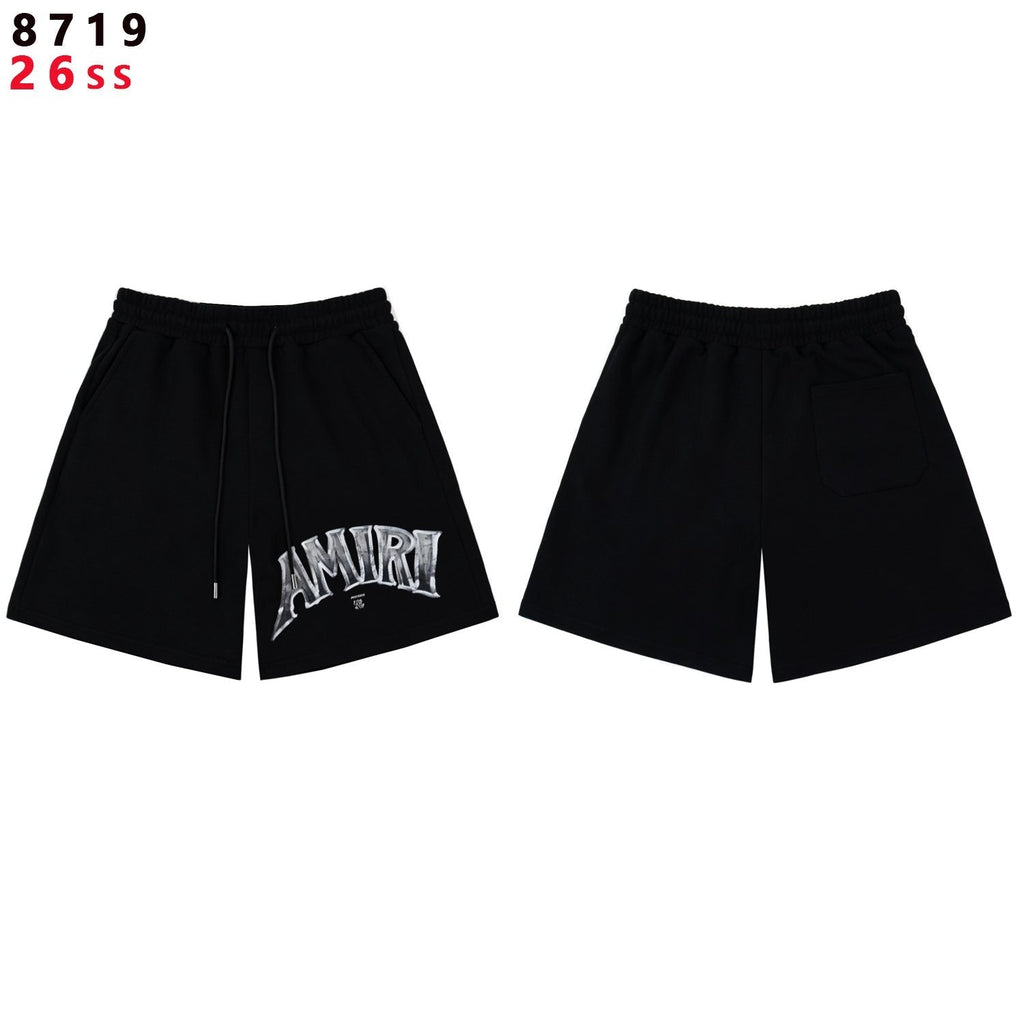 AMIRI Metallic Letter Graphic T-Shirt & Shorts Set