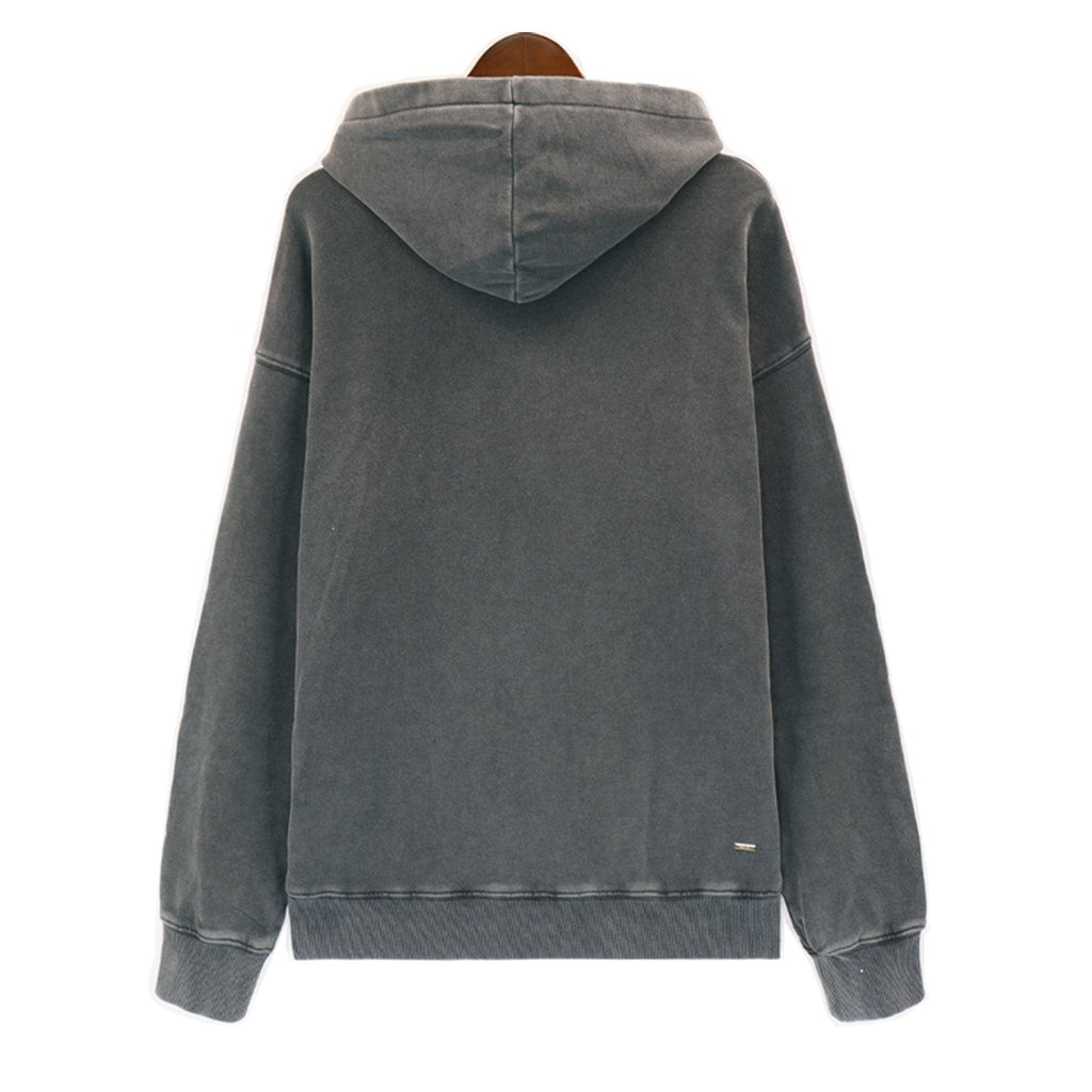 AMIRI Washed Dark Gray Graphic Hoodie