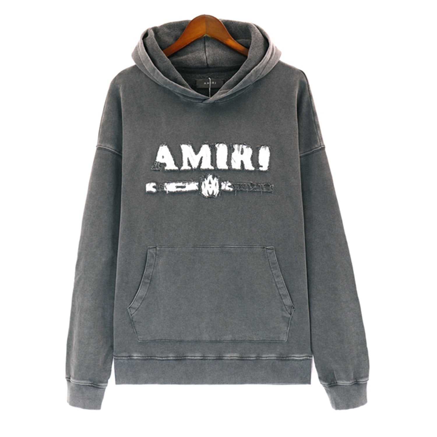 AMIRI Washed Dark Gray Graphic Hoodie