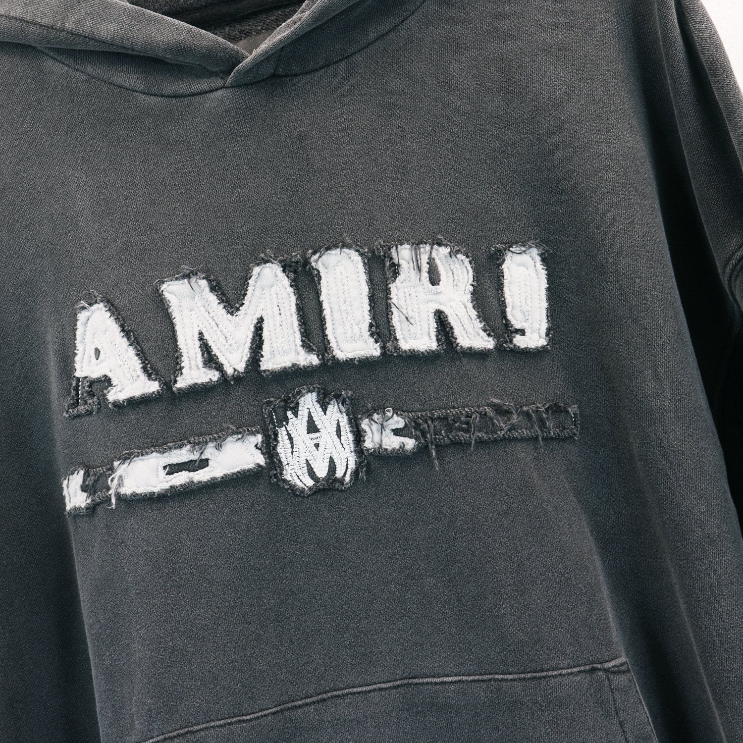 AMIRI Washed Dark Gray Graphic Hoodie