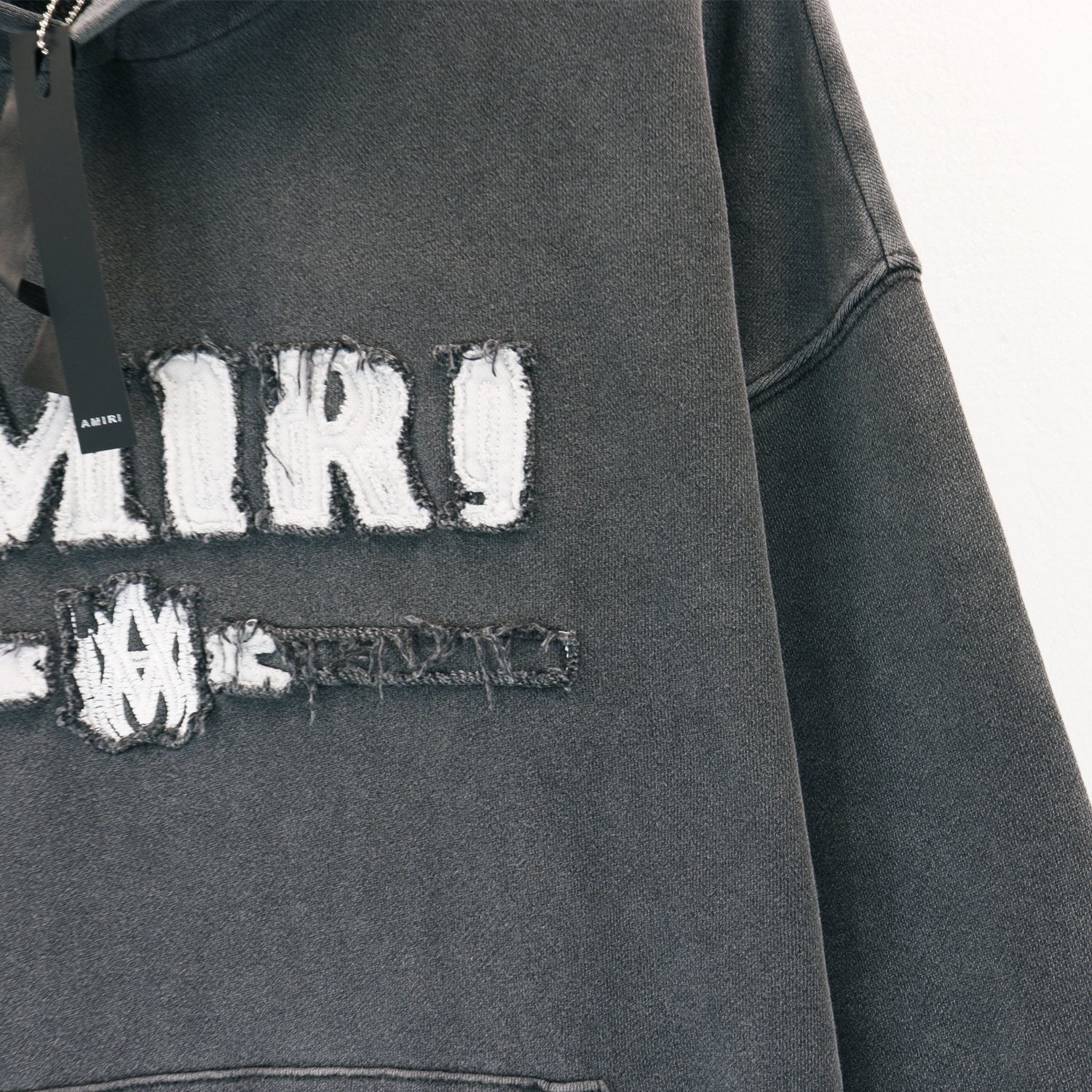 AMIRI Washed Dark Gray Graphic Hoodie