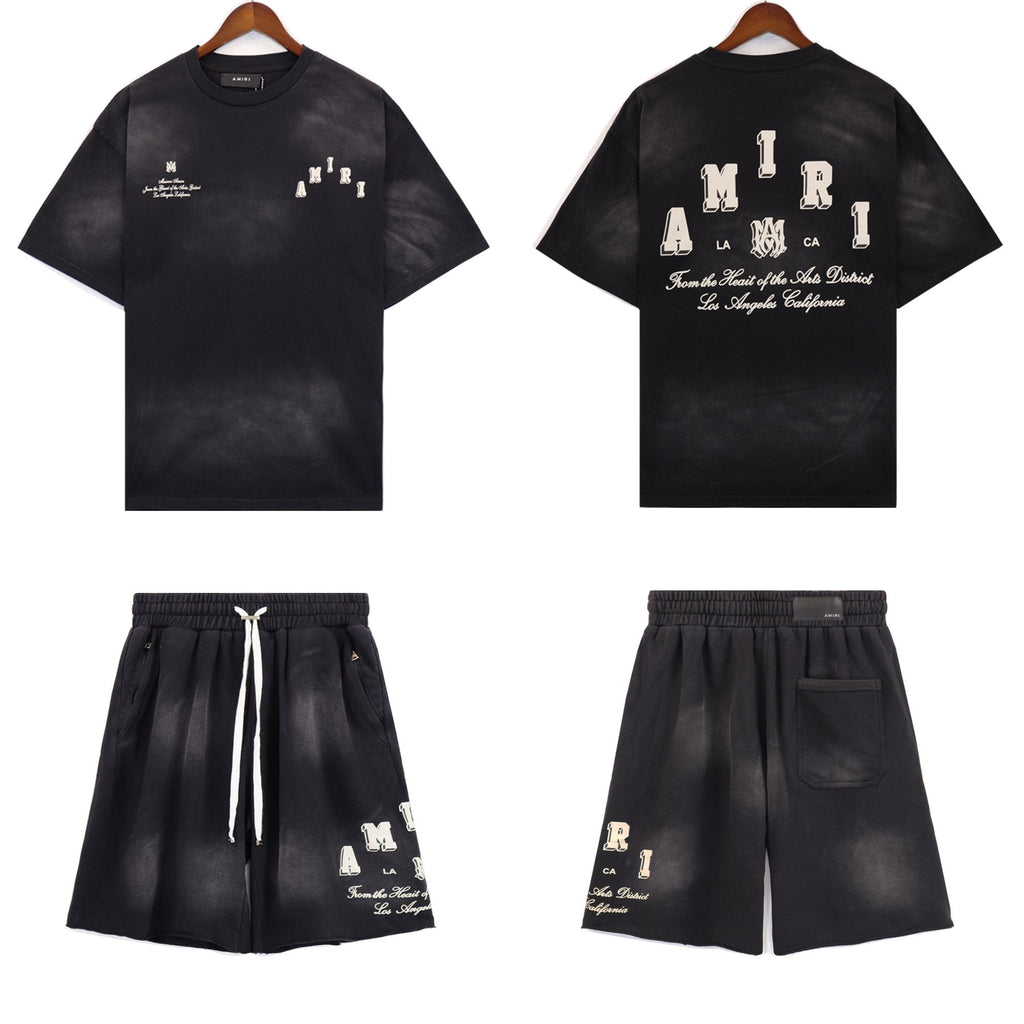 AMIRI Washed Graphic T-Shirt & Shorts Set