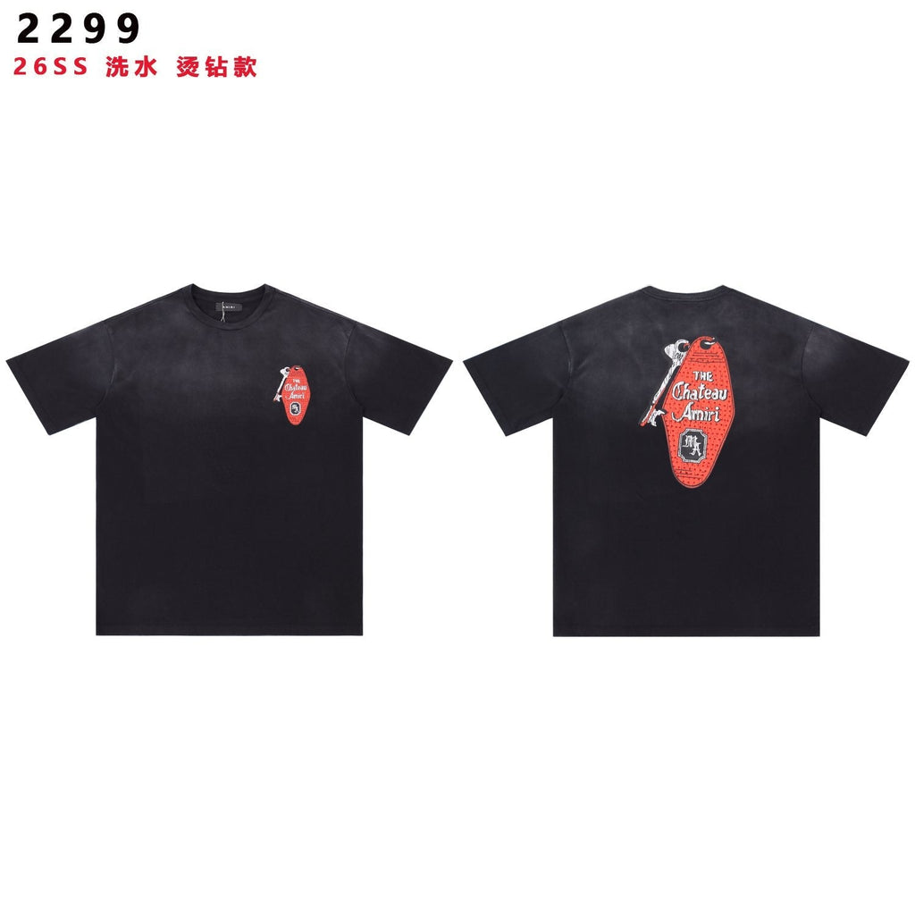 AMIRI The Chateau Rhinestone Graphic T-Shirt