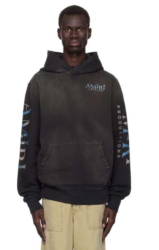 AMIRI Theatre Masks Rose Graphic Hoodie