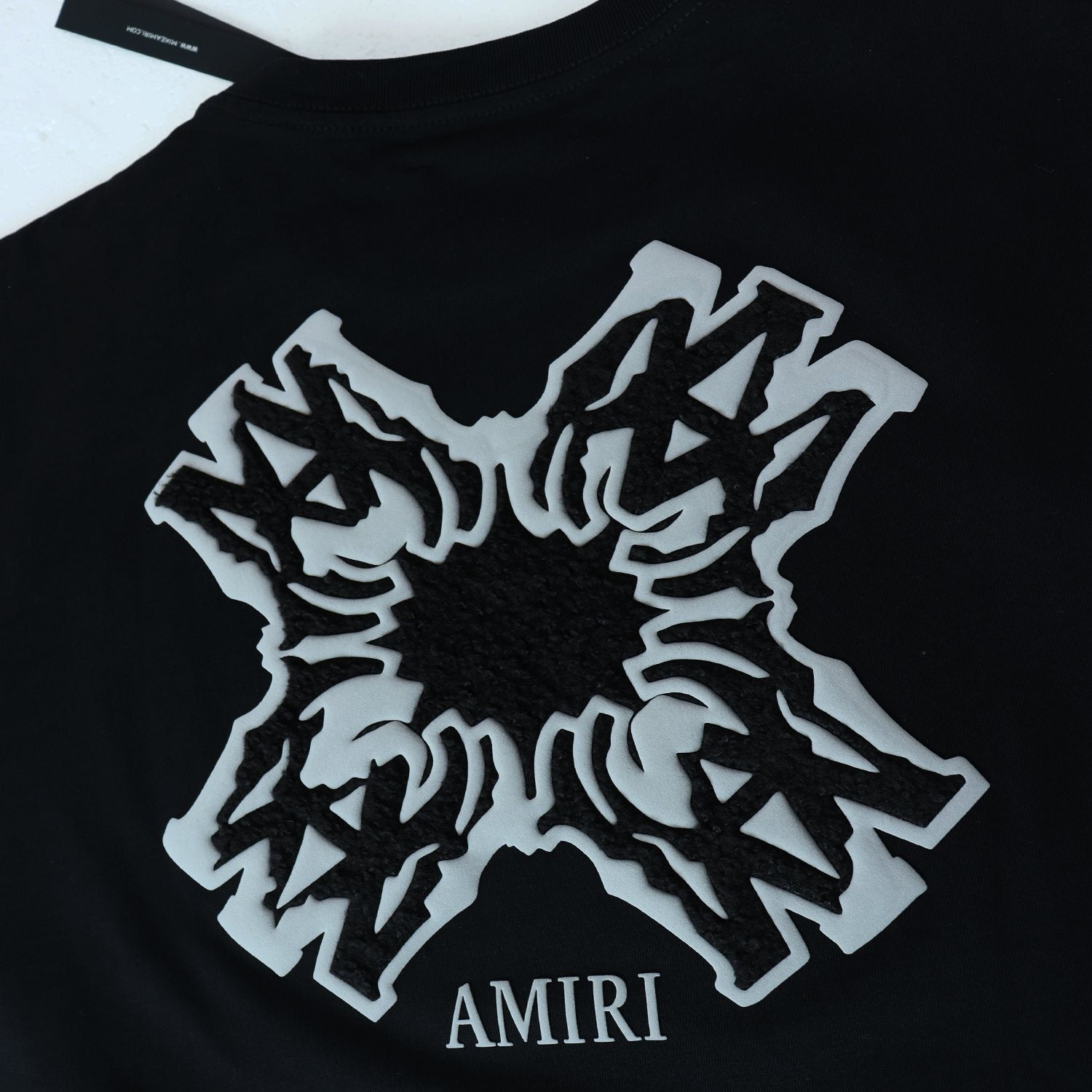 AMIRI Ice Blue Flame Graphic Short-Sleeve Set