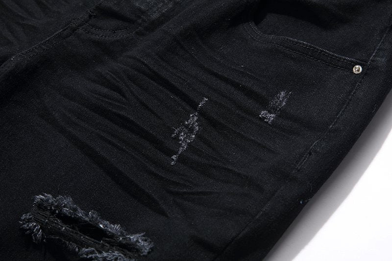 AMIRI Black Distressed Lettering Jeans