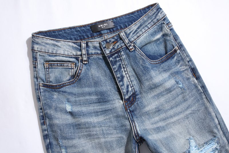 Amiri Light Blue Distressed Denim Jeans