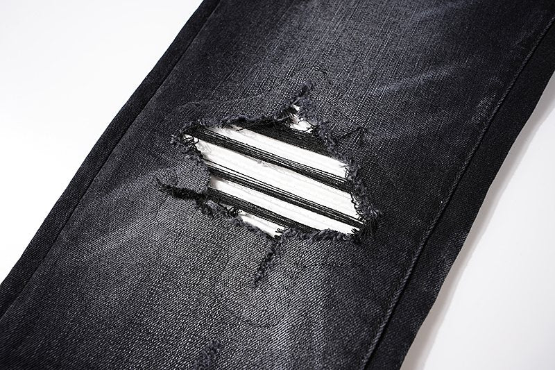 AMIRI Black Washed Distressed Jeans