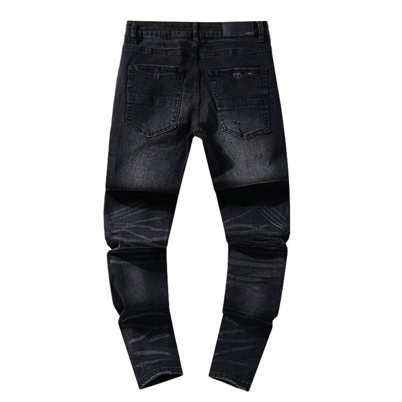 AMIRI Black Washed Distressed Jeans