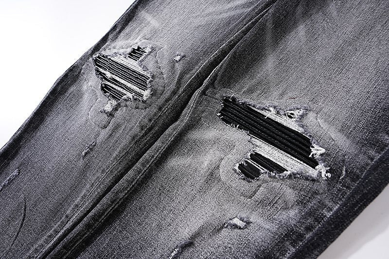 AMIRI Washed Black Distressed Jeans