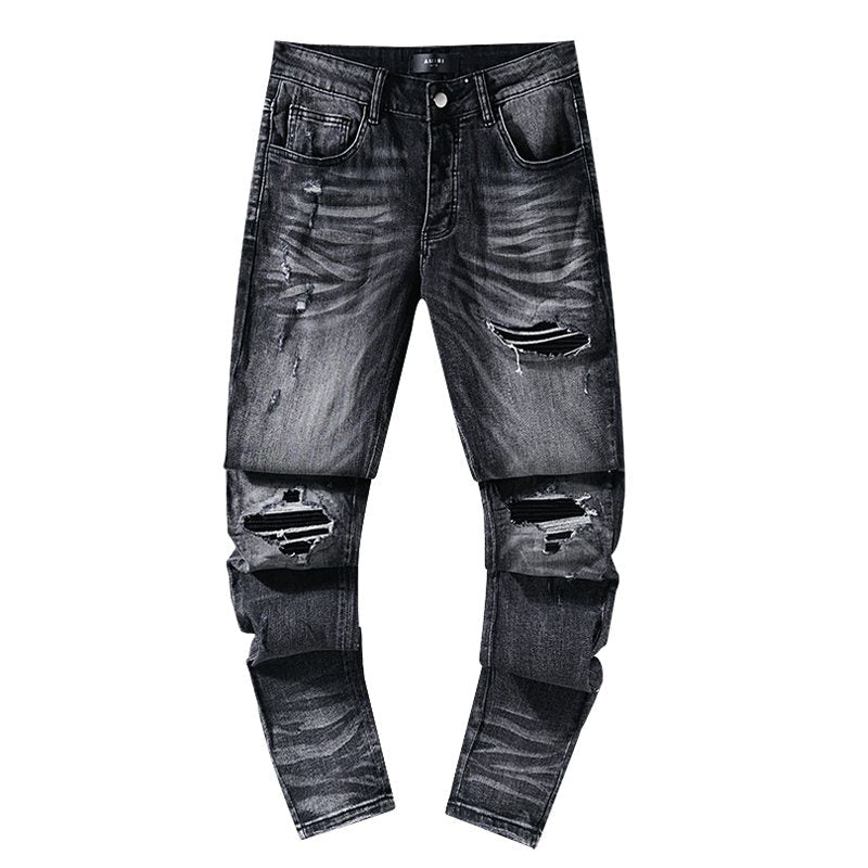 AMIRI Washed Black Distressed Jeans