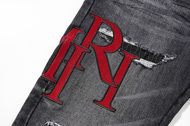 AMIRI Red Letter Graphic Washed Jeans