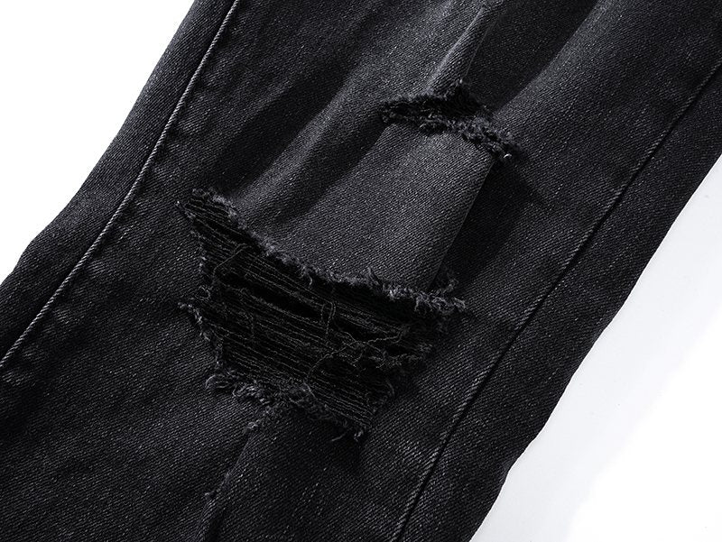 AMIRI Distressed Black Washed Jeans