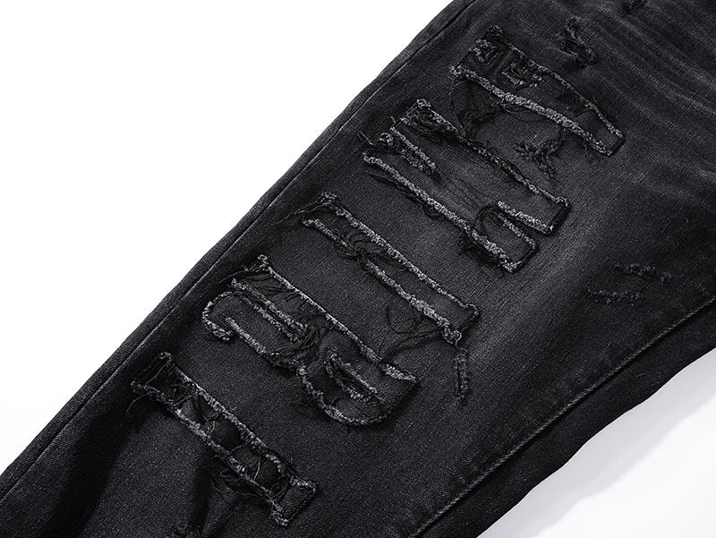 AMIRI Distressed Black Washed Jeans