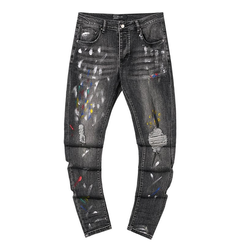 AMIRI Paint-Splatter Distressed Jeans