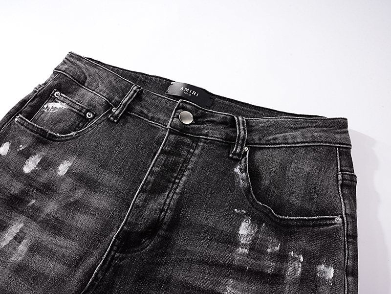 AMIRI Paint-Splatter Distressed Jeans