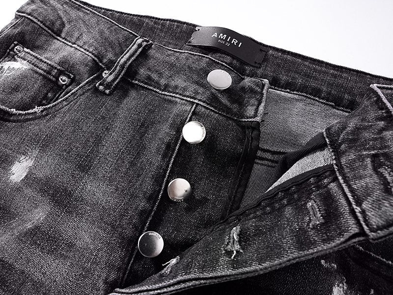 AMIRI Paint-Splatter Distressed Jeans