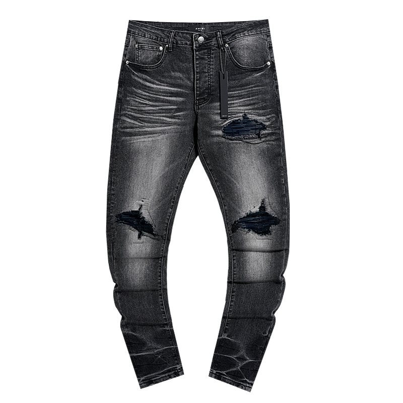 AMIRI Black Distressed Washed Jeans