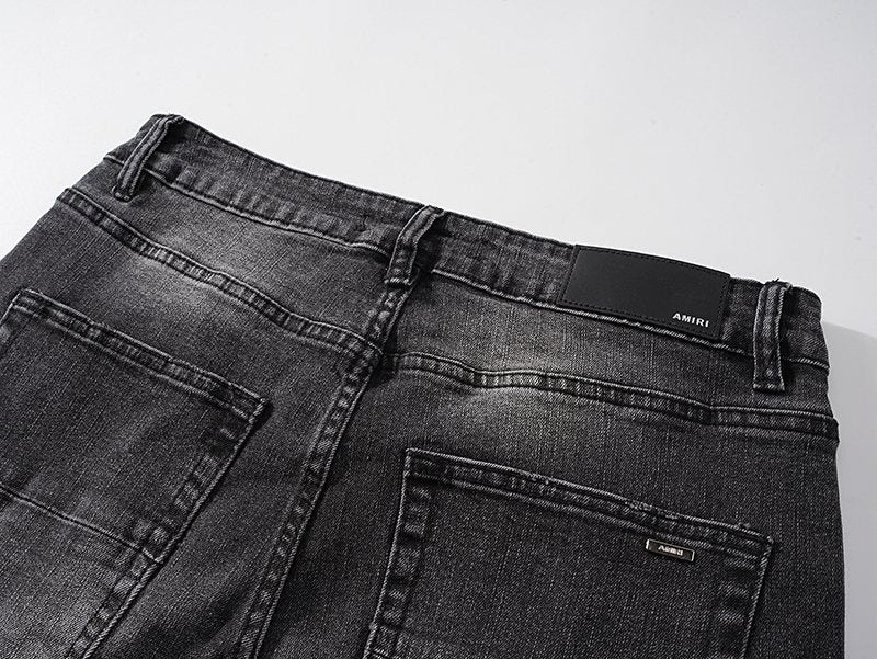 AMIRI Black Distressed Washed Jeans