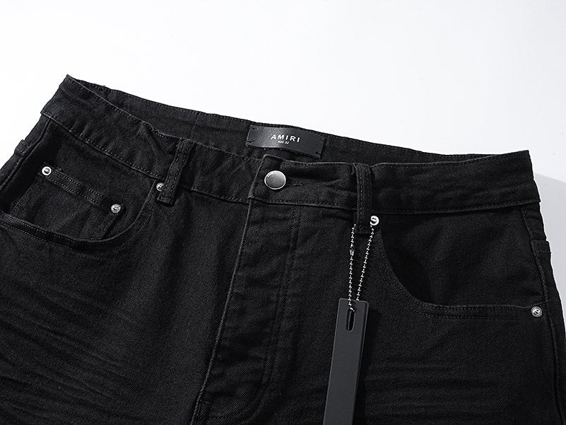 AMIRI Tonal Letter Graphic Black Jeans