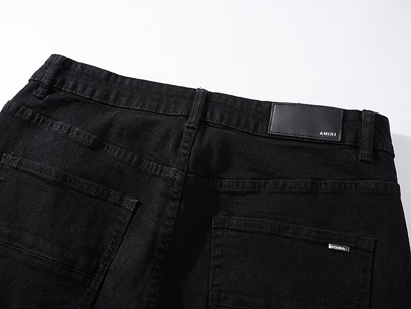 AMIRI Tonal Letter Graphic Black Jeans