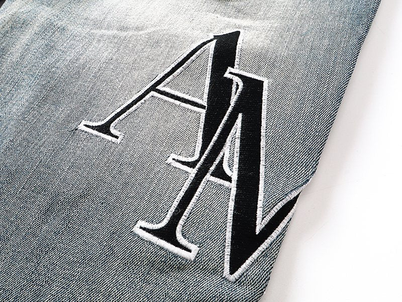 AMIRI Light Blue Embroidered Jeans