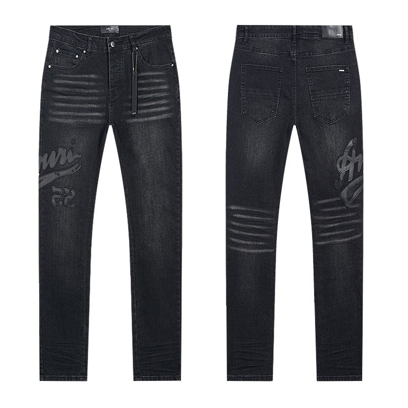 AMIRI Black Washed Graphic Jeans
