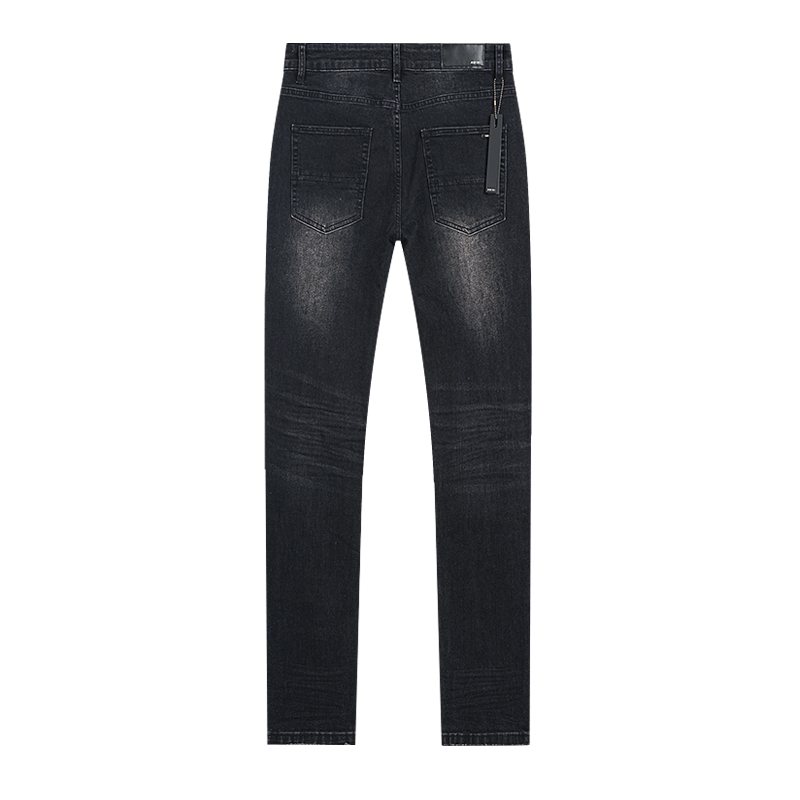 AMIRI Black Rhinestone Distressed Jeans