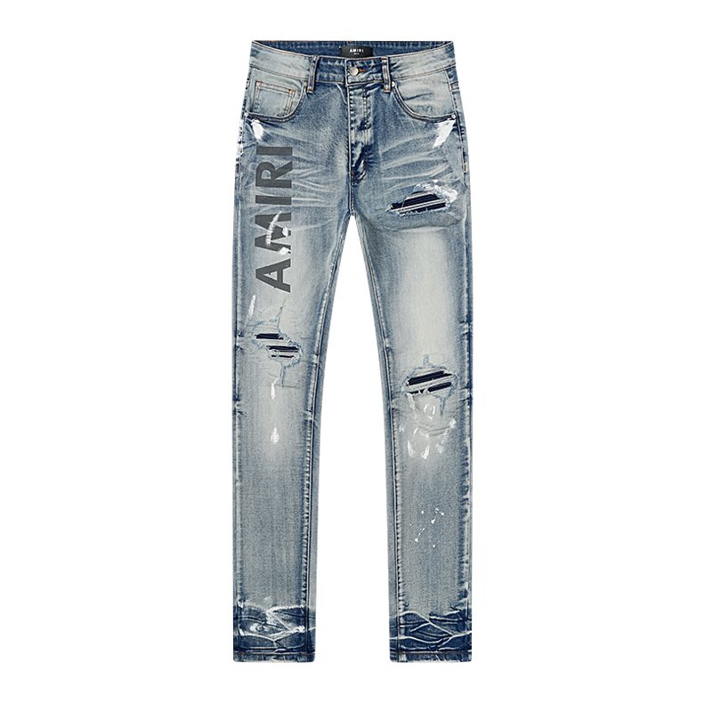 AMIRI Distressed Light Blue Jeans