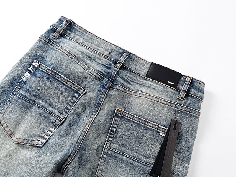 AMIRI Distressed Light Blue Jeans