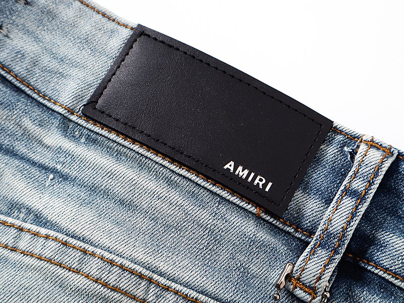 AMIRI Distressed Light Blue Jeans
