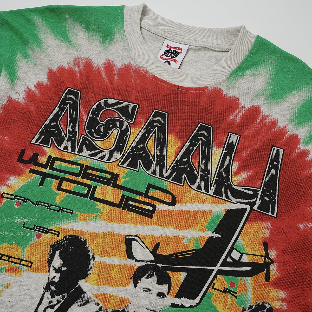ASAALL Green Tie-Dye World Tour Graphic T-Shirt
