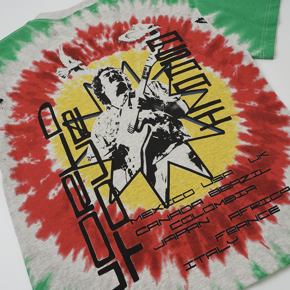 ASAALL Green Tie-Dye World Tour Graphic T-Shirt