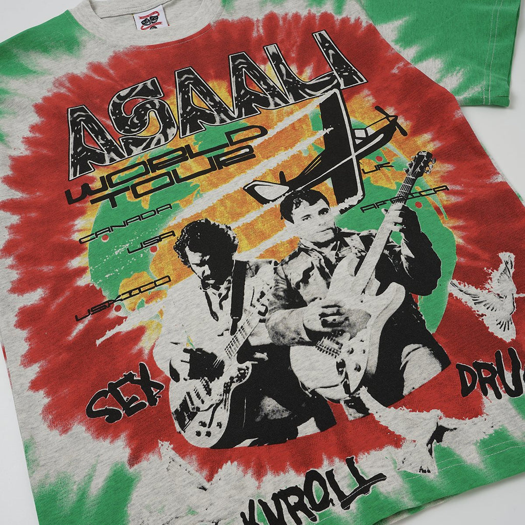 ASAALL Green Tie-Dye World Tour Graphic T-Shirt