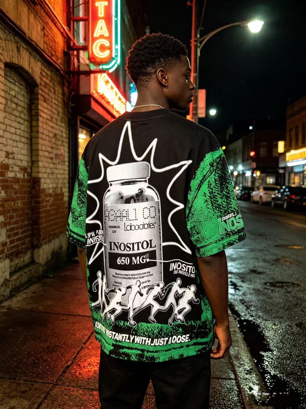 ASAALL Inositol Allover Graphic Short-Sleeve T-Shirt