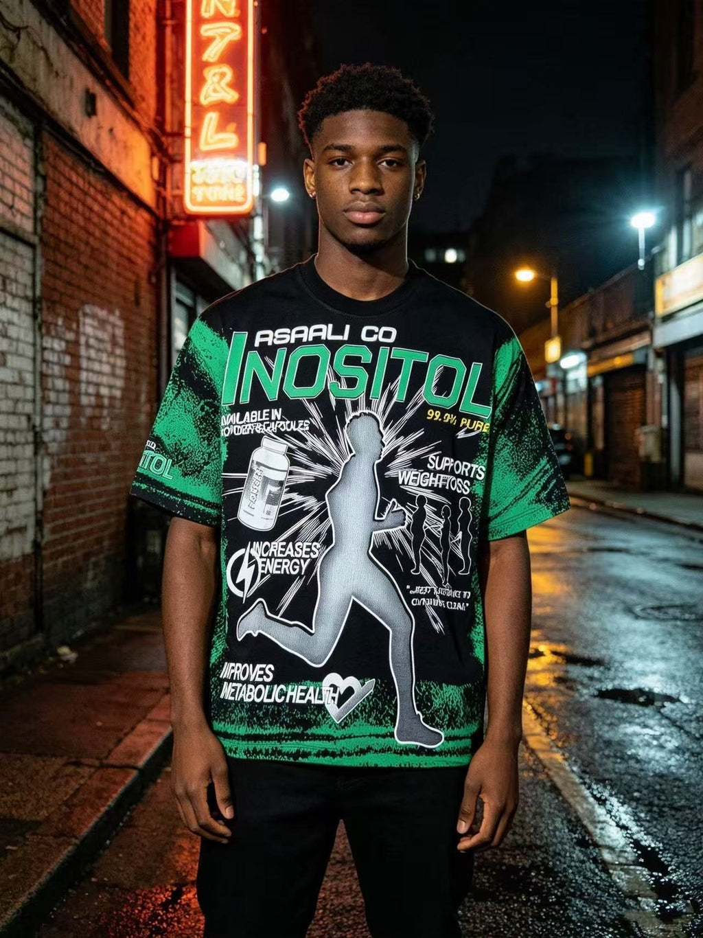 ASAALL Inositol Allover Graphic Short-Sleeve T-Shirt
