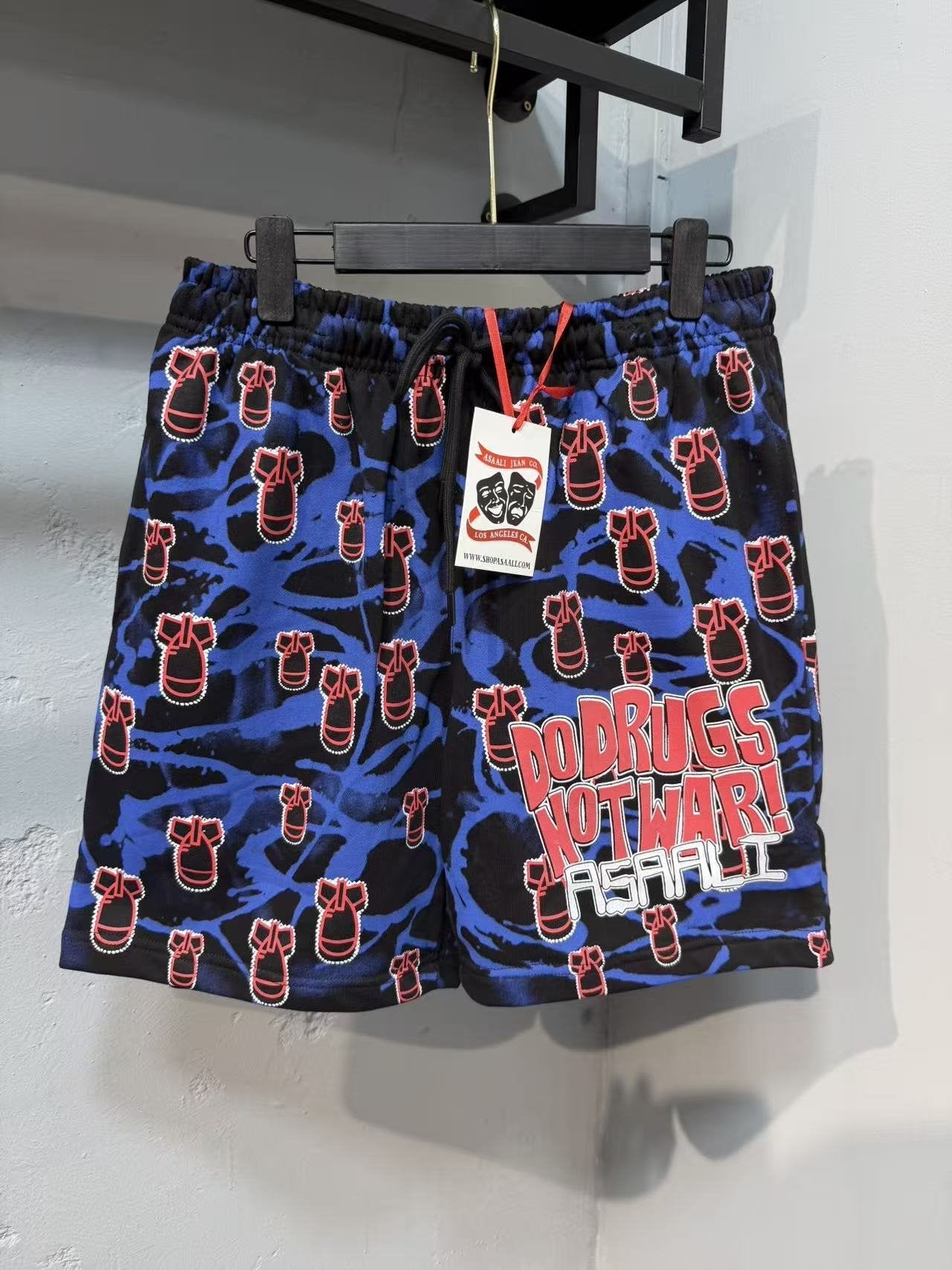 ASAALL All-Over Graphic Elastic Waist Shorts