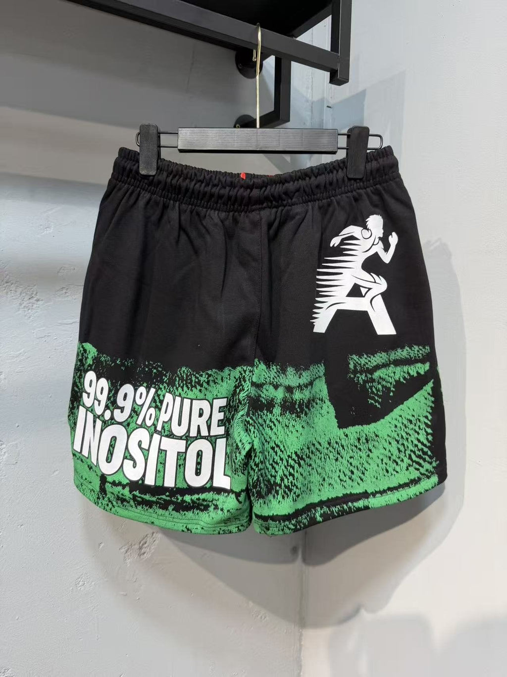 ASAALL Black Multicolor Graphic Shorts