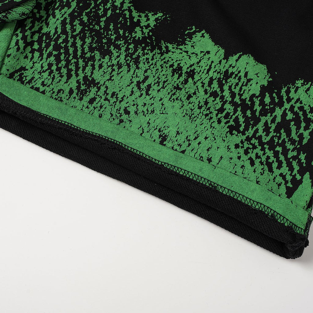 ASAALL Black Multicolor Graphic Shorts