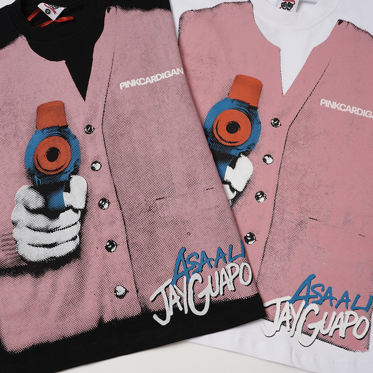 ASAALL Faux Cardigan Graphic T-Shirt