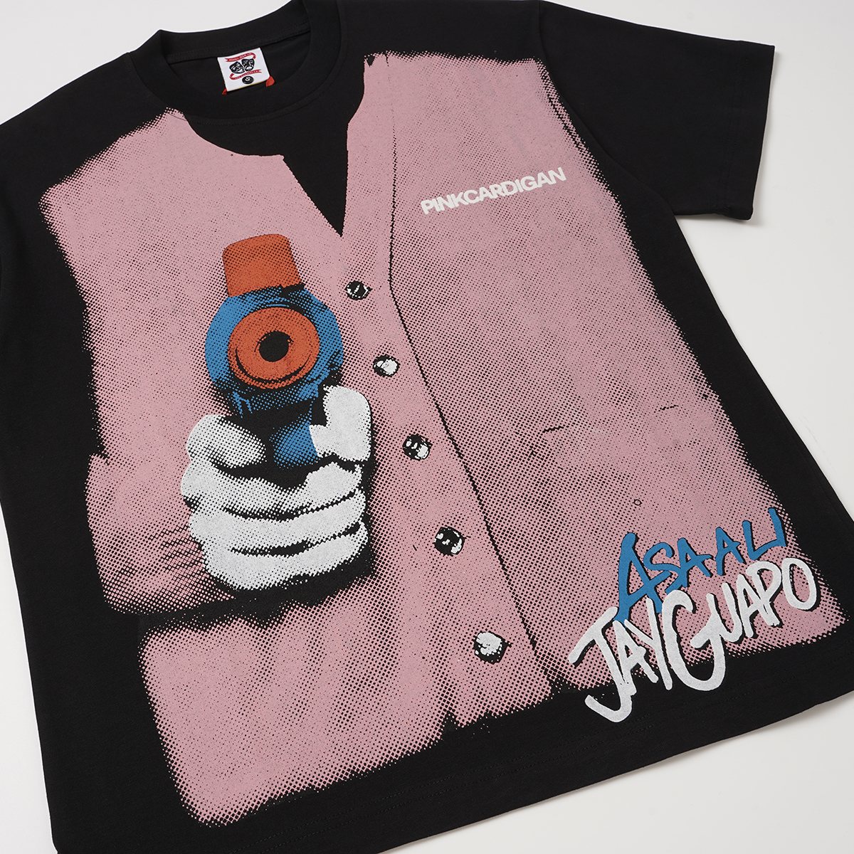 ASAALL Faux Cardigan Graphic T-Shirt