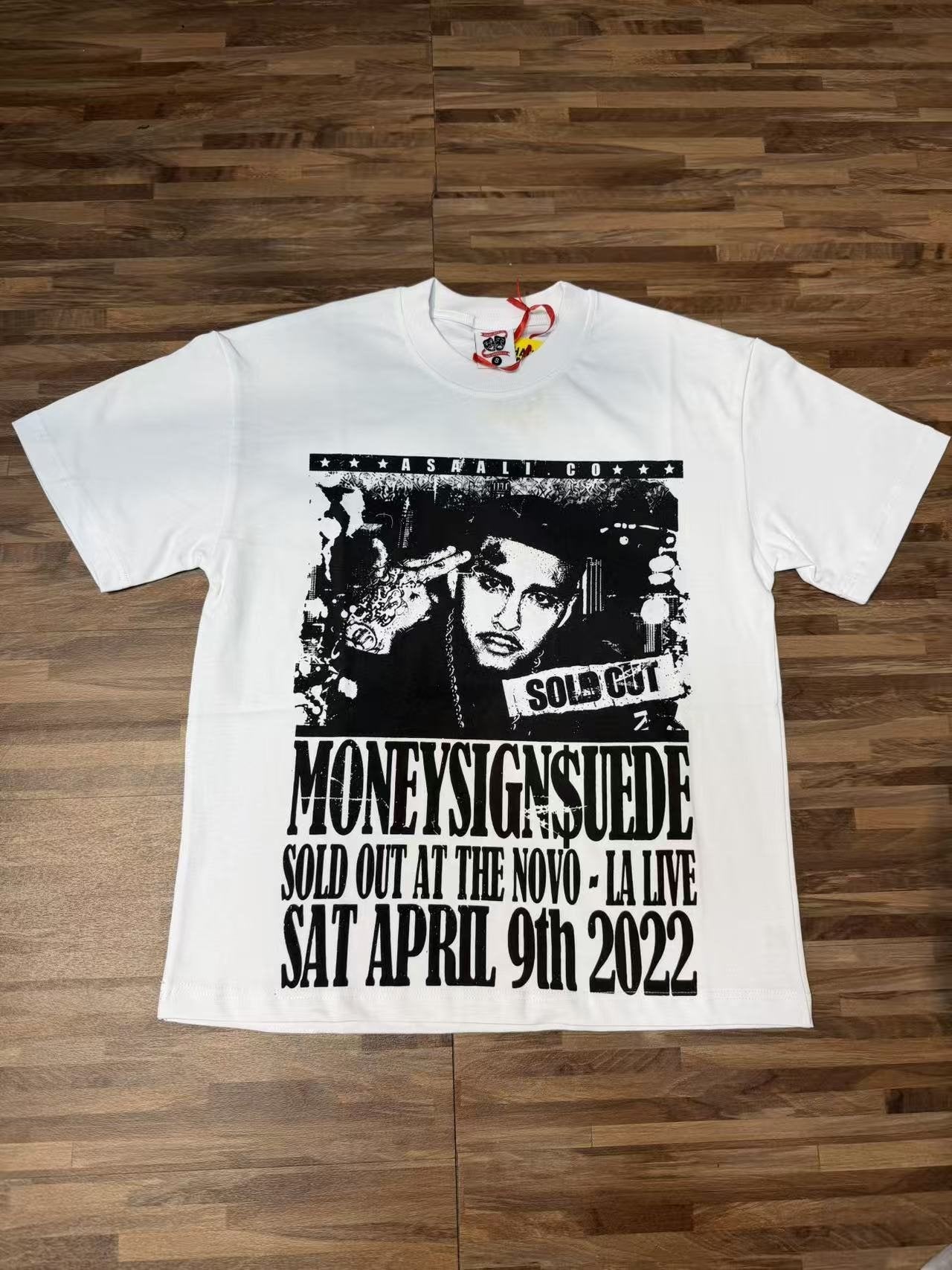 ASAALL Black Front Graphic Short-Sleeve T-Shirt