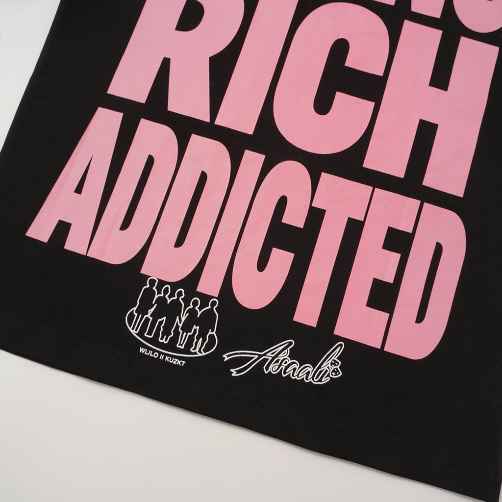 ASAALL Young Rich Addicted Portrait Graphic T-Shirt