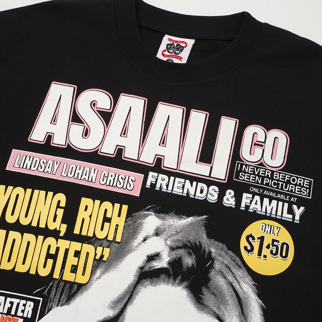 ASAALL Young Rich Addicted Portrait Graphic T-Shirt