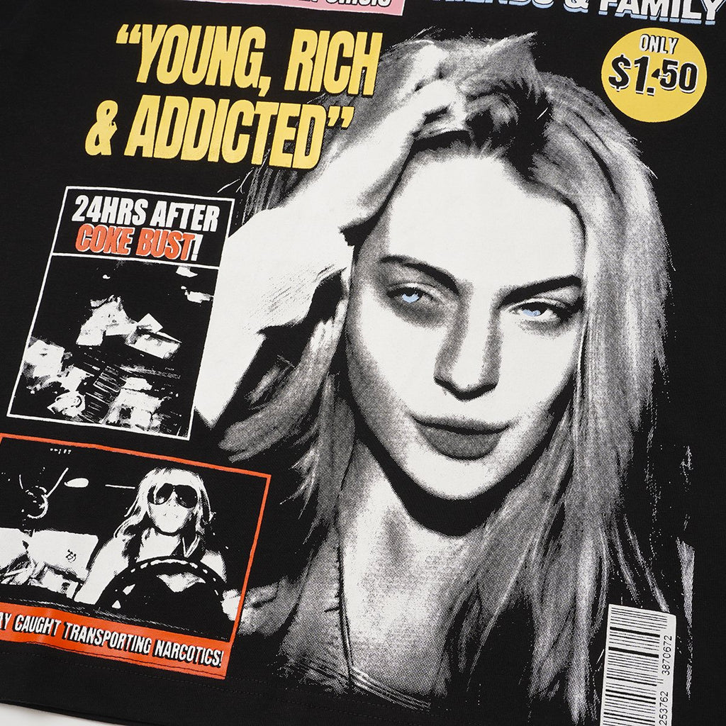 ASAALL Young Rich Addicted Portrait Graphic T-Shirt